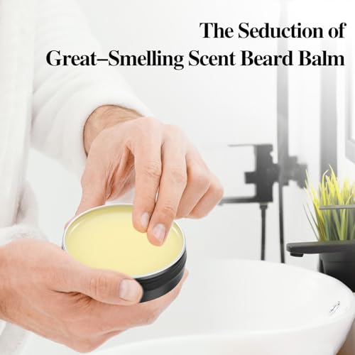 Biotin Beard Balm for Men & Conditioning Beard Wax with 2X Concentration Biotin for Men, Hydrates & Thickens Facial Hair