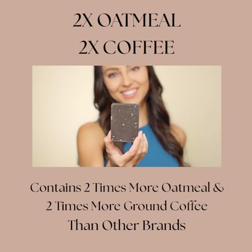 Aspen Kay Naturals Coffee & Oatmeal Exfoliating Soap, Natural and Organic Coffee Scrub. With Organic Shea Butter & Pure Essential Oils. A Wonderful Oatmeal Soap, For Men & Women. (2 pack)