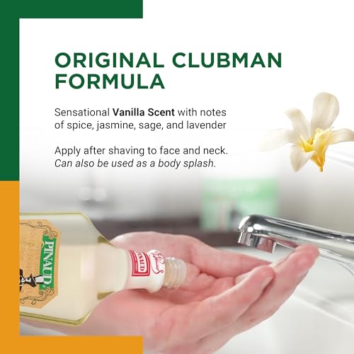Clubman After Shave Lotion 6 Ounce Vanilla (177ml) (2 Pack)