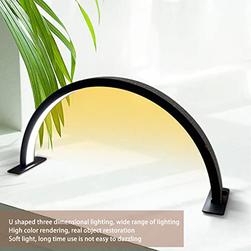 Half Moon Nail Desk Lamp, 35W 28 Inch LED Table Lamp for Nails, Nails Art Arc Table Lamp, Adjustable Brightness and Color Temperature, for Manicure, Tattoo, Lash, HEAYZOKI0W7T4VG3SD