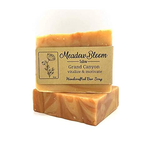 EST'D 2004 HC EST'D 2004 HC Meadow Bloom Tallow Bar Soap - Fennel & Clay 2 Pack - Made with All Natural 100% Grass Fed Tallow Handmade Soap Bar - Great for Face or Body Soap