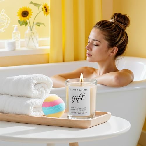 Christmas Sunflower Gift Set for Women - Birthday, Mother¡¯s Day, Valentine's Day Gifts for Mom, Wife, Friends | Thoughtful Care Package - Cozy Blanket, Spa & Relaxation - Get Well Soon Baskets Gifts