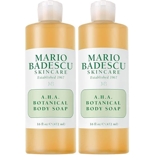 Mario Badescu AHA Botanical Body Wash Moisturizing, Clarifying and Gentle Exfoliating Wash for Brighter, Softer and Smoother Skin, Body Soap Infused with Glycolic Acid & Fruit Enzymes