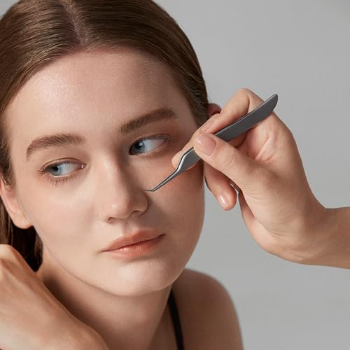 Pro Blackhead Tweezers for Nose & Face ? Precision Ingrown Hair & Blackhead Removal Tool, Stainless Steel, Professional Comedone Tweezers for Men & Women