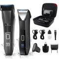 Manscape Beard Trimmer for Men, Groin & Body Hair Trimmer, Ball Shaver, Nose Hair Clippers, All-in-One IPX7 Waterproof Men's Wet/Dry Groomer Kit, Rechargeable with Travel Case, LED Display