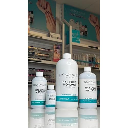 Legacy Nails Professional NAIL LIQUID MONOMER - MMA-Free, Acetone-Free, Low Odor Formula, Compatible with All Acrylic, Perfect for Nail Extensions, Sculpting & Overlays - 946ml / 32 FL.oz.