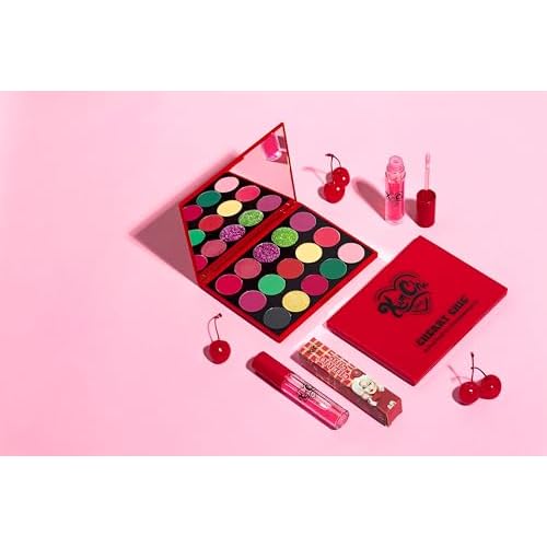 KimChiChic Beauty Cherry Chic Eyeshadow Palette - 12 Ultra Pigmented Shades, Shimmer, Matte & Glitter Finishes, Talc Free & Infused with Vitamin E, Cruelty Free, Sex Kitten, 0.68oz