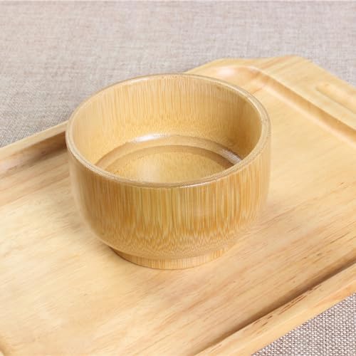 SUPVOX Men S Bamboo Shaving Soap Bowl Large Deep Shaving Mug with Smooth Polished Surface Eco-Friendly Shave Cup for Wet