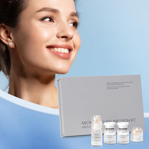 Micro Infusion for Skin Care, Collagen, Peptide, Hyaluronic Acid Serum, Face Serum and Stamp 0.05mm