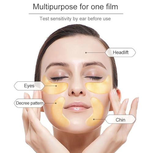 32 Pairs Lip Masks with Eye Mask, 24K Collagen Under Eye Patches for Dark Circles and Puffy Eyes, Reduce Lip Wrinkles, Anti Chapped & Remove Lip Dead Skin, Nourishes the Lip & Eye Skin (32)