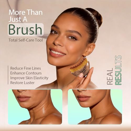 New Lymphatic Contour Face Brush,Dry Brush for Lymphatic Drainage,Soft Facial Brush for Sculpting£¬Anti-Puffiness, Detox & Lift, Improves Skin Glow,Cellulite for Neck, Jawline