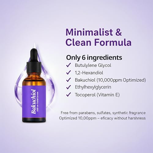 Bakuchiol Serum for Face - DIY Mix-in Concentrate - Korean Bakuchiol Plumping Serum - Customizable Retinol Alternative Add-On for Skincare Routines
