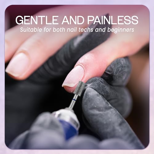 PANA 3/32" Diamond Carbide Cone Bit- Style 15, Medium Grit - Professional Cuticle Nail Drill Bits for Acrylic Gel Nails Dry Manicure Pedicure Shape Remove Tools