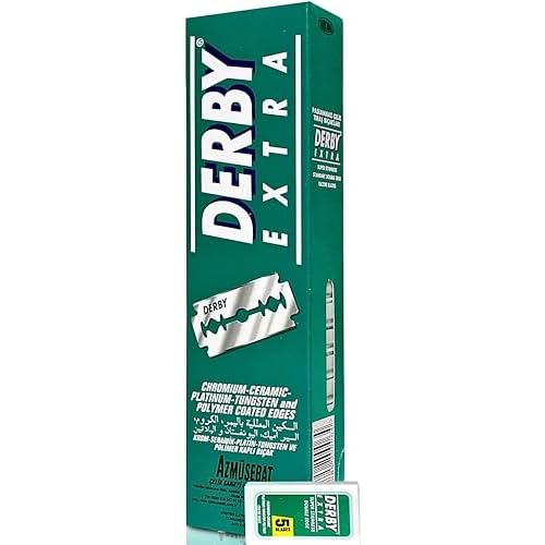 100 "Derby Extra Professional" Double Edge Razor Blades for straight razor