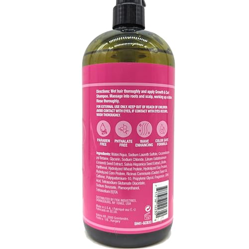 Difeel Growth and Curl Biotin Shampoo 33.8 oz. - Curly Hair Shampoo for Hair Growth, Natural Curl Shampoo