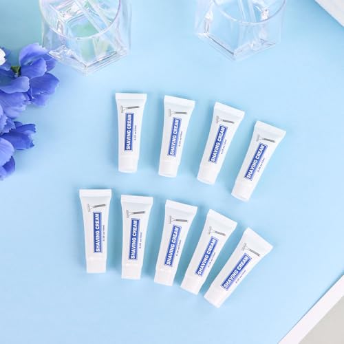 25 Pack Travel Size Shaving Cream Bulk,10ml/0.35fl oz Individually Wrapped Mini Disposable Shaving Cream in Bulk 1.2x2.8 inch Travel Size Toiletries Amenities for Guests,Homeless,Charity