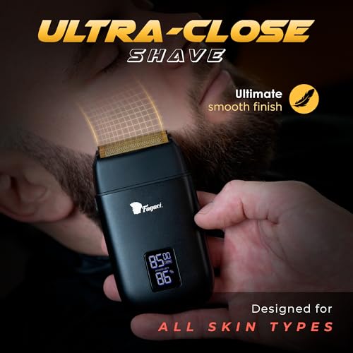 Fagaci Barber Foil Shaver for Men ? Glass Smooth Shave Zero Irritation, Professional Barber Razor 8500RPM High Torque, Foil Electric Shaver for Men 3H Battery, Mens Razor for Face, Easy Clean