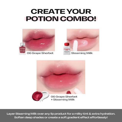 Lip Potion Aqua Glow No.9 Coco Milk | Hydrating, Non-Sticky Gloss with Sheer Radiance | 0.3 Oz