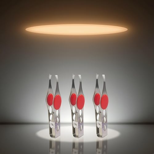 3Pcs Silver Tweezer With LED Light for Hair Removal Makeup Tool Eyebrow Eyelash Tweezers for Women Facial Hair, Lash Trimmer, Hair Ingrown for Tweezer, Women's Hair Removal Tweezers