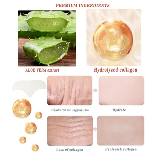 20 tablets Forehead Wrinkle Patches with Collagen Aloe,Facial Wrinkle Patches, 11 Forehead Wrinkles Treatment,Face Anti Wrinkle Patches Overnight