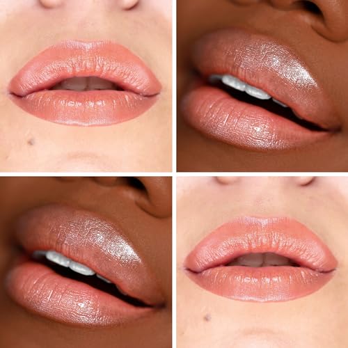 The Lip Bar Soft Kisses Nourishing Vegan Lipstick, with Moisturizing Mango Seed Butter, Satin Finish, Goal Mine - Soft Pink Nude