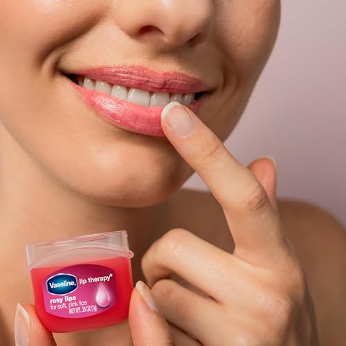 Vaseline Lip Therapy Rosy Lips Mini 12-Pack ? Rose-Tinted Lip Balm, Moisturizer for Soft, Pink Lips, 0.25 Oz Ea