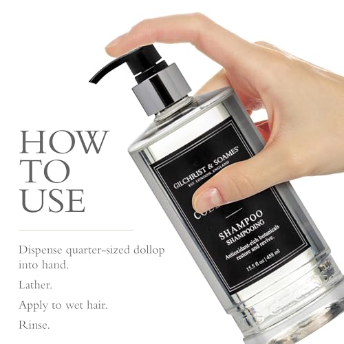 Gilchrist & Soames London Collection Shampoo ? Pure, Sulfate Free, Paraben Free, Cruelty Free Formula for All Hair Types, Gentle Clarifying & Moisturizing Wash with Crisp, Clean Scent, 15.5 oz.
