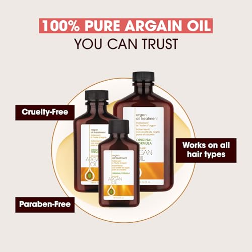 One 'n Only Argan Oil Hair Treatment - Lightweight & Hydrating Hair Oil for Natural, Wigs & Extensions - Shine Enhancing, Heat Protectant & Frizz Control (3.4 oz, 3pk)