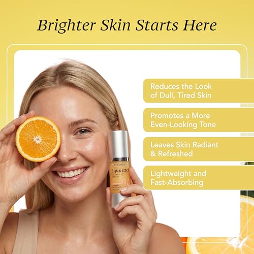 Peaches Skin Care Squeezed Vitamin C Serum with Kakadu Plum, Gold and CoQ10 ? Lightweight Hydrating Formula for Radiant-Looking Complexion ? Vegan Skincare for Women, 1 fl oz