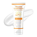 Beef Tallow Sunscreen SPF 50 with Mineral : Instant Sun Protection Non Nano Zinc Oxide Sunblock- Non Greasy Formula- Beach Jogging Outdoor Sports - 3 Fl oz, 85g