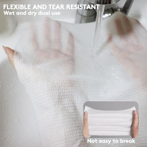 RGBB Clean Face Towels 10"¡¿12", Disposable, Ultra-Absorbent, Hypoallergenic & Soft Makeup Remover Dry Wipes, Pamper Your Face, Hygienic Towelettes, for All Skin Types£¨50 Count£©