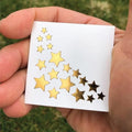 Metallic Gold Star Temporary Tattoos/Foil Body Art/Select your Pack Size/Skin Safe/Removable (48-Pack)