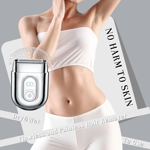 Electric Razor for Men, Electric Foil Shavers for Women,Mini Foil Shaver with Double Floating Blades, IPX7 Waterproof Wet/Dry Shaver, 90 Min Runtime, LED Display, Travel Lock, Gifts for Men&Women