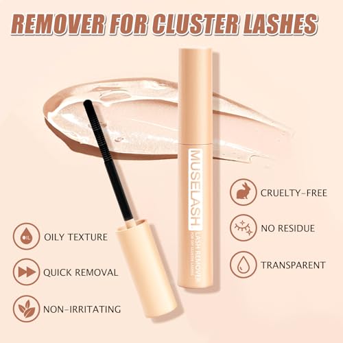 Fairy Lash Kit 170PCS Wide Band Lash Clusters DIY Extension Kit with 2-in-1 Bond & Seal Remover & Applicator 8?16mm Mixed Lengths & Volume Lash Set for All-Day Glam