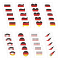 40 Pcs Individual Temporary Meme Germany Flag Tattoos for Kids Fans Face Tattoo Stickers for Adults Group Activity Props