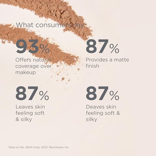 ISDIN Mineral Brush Powder, Facial Pollution and Blue Light Protection, a Complement to your Sun Care Routine, Suitable for Sensitive Skin