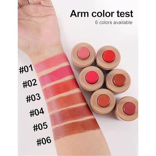 MAEPEOR Matte Blush Stick Creamy Natural Looking Finish Face Blush Long-Lasting Lightweight Buildable Blushes Stick for Cheeks (Color H04)