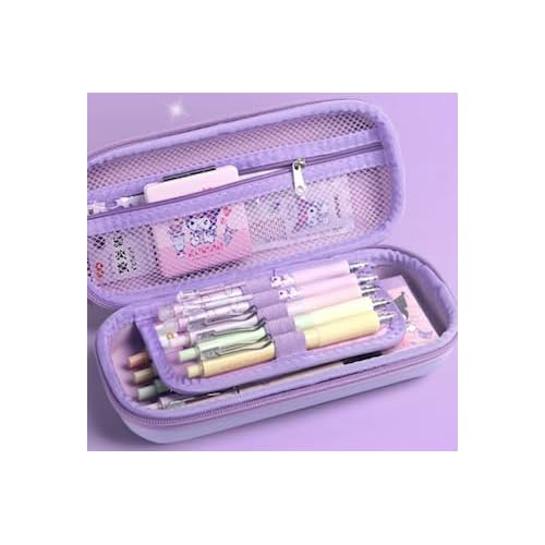 Lovely Cute Kawaii Multipouch with 3D Squishy Design ? Squishy Pencil Case, Cosmetic Pouch, Makeup Brush Holder, Mini Travel Bag, Multipurpose Organizer (Purple)