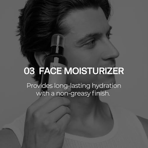 HommeFace Men¡¯s Daily Trio 3-Step Daily Routine Set with Face Wash, Herbal Spray Toner & Moisturizer - Korean Skincare Technology with CICA, Tea Tree Leaf & Witch Hazel Extracts, for All Skin Types