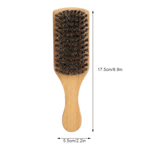 Wooden Beard Brush, Moustache Brush, Double Sided Beard Brush, Professional Beard Brush Shaving Brushes Shaving Accessories