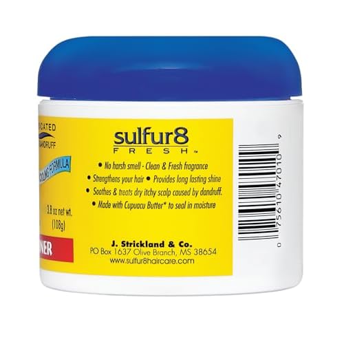 Sulfur 8 Fresh Hair & Scalp Medicated Anti-Dandruff Conditioner 3.8 oz ? Helps Control Dandruff, Itchy Scalp Relief & Moisturizing Hair Conditioner with Clean Fresh Fragrance for All Hair Types