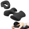 TOROKOM Breast Pillow for Massage, Massage Bolster Face Down Pillow for Sleeping Washable Soft Head Cushion and Chest Cushion for SPA Home (Dark Gray)