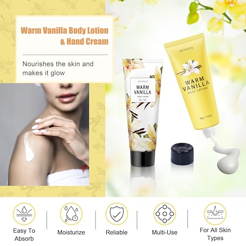 Gifts for Women,Bath and Body Gift 10 pcs Warm Vanilla Self Care Set for Friends,Her,Bestie,Mom,Wife Christmas Birthday Gifts