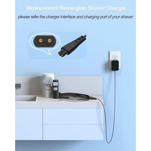 5V Charger for PA-0510N for Remington Shaver HC5870 HC4250 PF7500 PF7600 PG6250 PG6255 PG6170 PG6171 XF8550 XF8700 XR1400 XR1430 HC5950 Power Cord