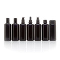 Infinity Jars 100?ML Black Ultraviolet Glass Bottles Airtight, Leak-Proof, Smell-Proof Screw-Top Containers for Essential Oils, Perfume, Lotion, Travel Storage, Reusable 7 Bottles Variety Pack
