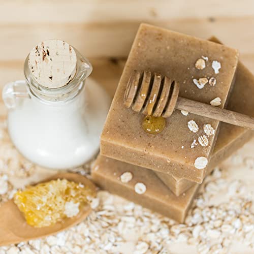 Chagrin Valley Soap & Salve Oatmeal, Honey and Fresh Goat Milk Soap Bar - For Dry Skin and Itchy Skin Relief - Organic, Cleansing Milk and Honey Unscented Bar Soap For Women and Men, Large 5.6 oz