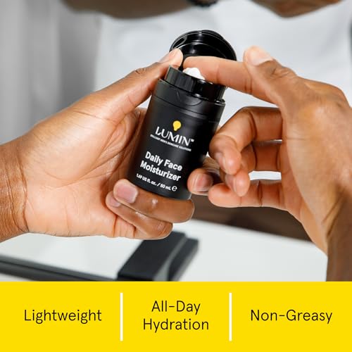 Lumin Daily Face Moisturizer for Men ? Lightweight Hydrating Cream with Niacinamide, Men¡¯s Face Lotion for Normal, Combination & Sensitive Skin, Korean Skincare, Smooth & Nourishing, 50ml, 2 Pack