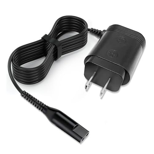 12V Charger Compatible with Braun Shaver S3 S6 S7 S8 S5 S9 S1 Series 1 3 5 6 7 8 9 310 340 3040s 390cc 790cc 9577cc 9517s 7085cc Wall Power Adapter Charging Cord Cable for Braun Electric Razor Trimmer