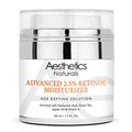 Retinol Cream - Anti-Aging Face & Neck Moisturizer with 2.5% Retinol, Vitamin E, Green Tea, Hyaluronic Acid, Organic Jojoba Oil, & Shea Butter, Day & Night Anti-Wrinkle Cream 1.7oz
