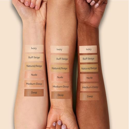Mushroom Head Air Cushion CC Cream for Older Women, Medium Coverage Lightweight Up To 24H Wear Intense Moisture, Self Adjusting for Mature Skin, Vegan Formula (Natural)